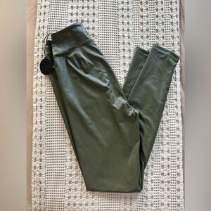 NEW OFFLINE by Aerie Olive Green Faux Leather Leggings